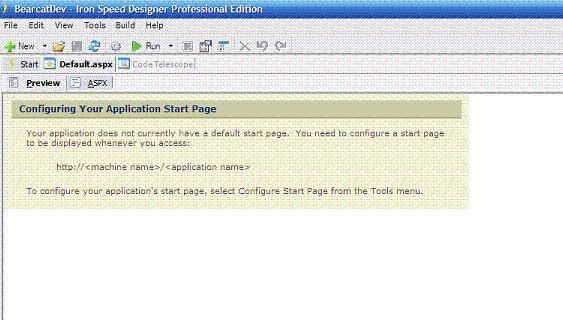 Problems Configuring a Start Page